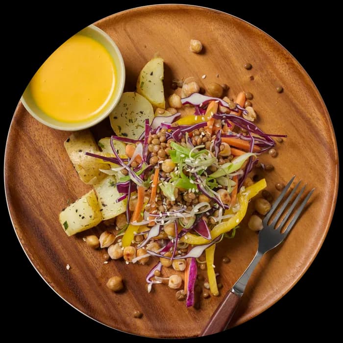 Asian Rainbow Bowl with Miso Dressing