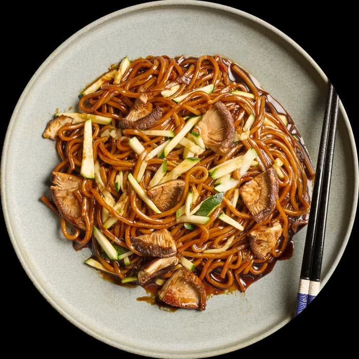 Black Bean Noodles with Mushrooms (Jjajangmyeon)
